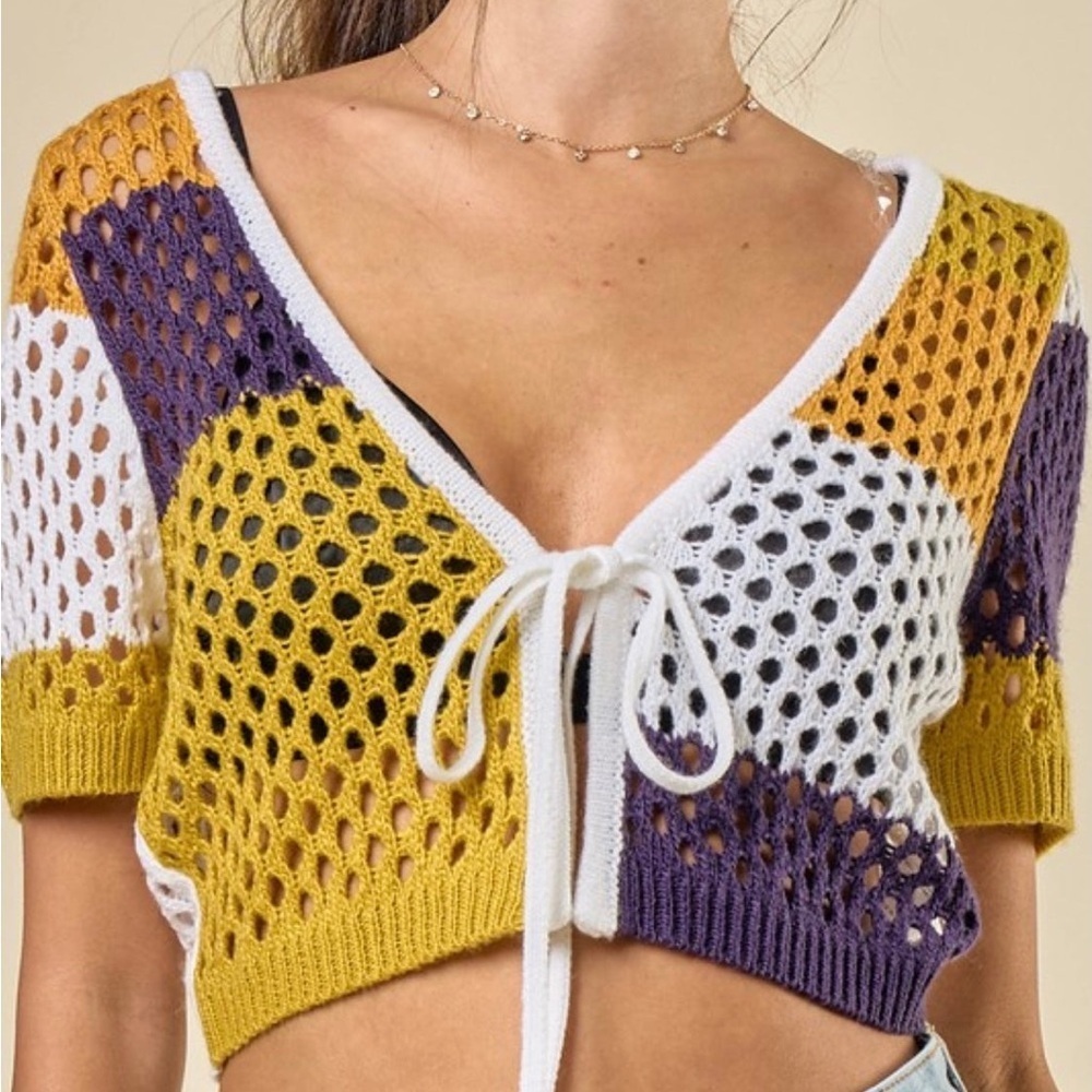 NWT crochet cover up top - Picture 2 of 7